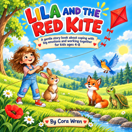 Lila and the Red Kite: A gentle story book about coping with big emotions and working together for kids ages 4-8